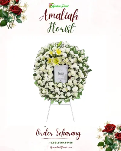 Krans Bunga Duka Cita galumpit